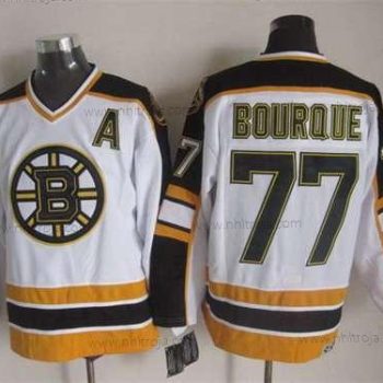 Herrar Boston Bruins #77 Ray Bourque 1996-97 Vit CCM Vintage Tröjor