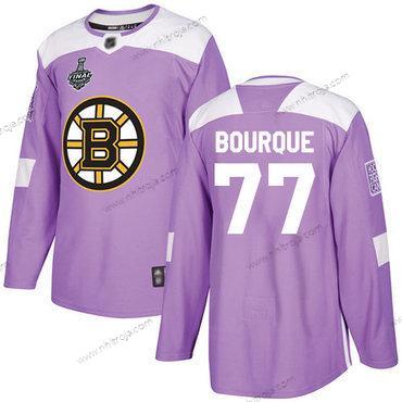 Herrar Boston Bruins #77 Ray Bourque Lila Autentisk Bekämpar cancer 2019 Stanley Cup Final Bound Stitched Hockey Tröjor