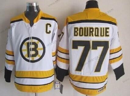 Herrar Boston Bruins #77 Ray Bourque Vit Retro CCM Tröjor