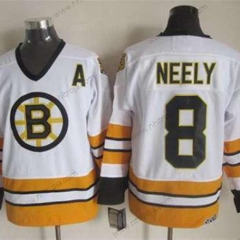 Herrar Boston Bruins #8 Cam Neely 1981-82 Vit CCM Vintage Tröjor