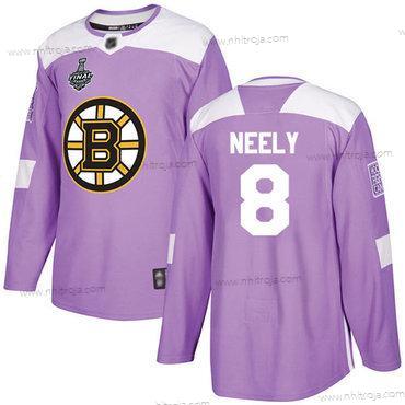 Herrar Boston Bruins #8 Cam Neely Lila Autentisk Bekämpar cancer 2019 Stanley Cup Final Bound Stitched Hockey Tröjor