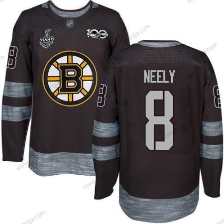 Herrar Boston Bruins #8 Cam Neely Svart 1917-2017 100th Jubileum 2019 Stanley Cup Final Bound Stitched Hockey Tröjor