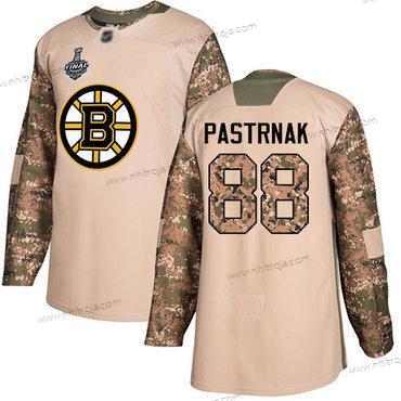 Herrar Boston Bruins #88 David Pastrnak Camo Autentisk 2017 Veterans Day 2019 Stanley Cup Final Bound Stitched Hockey Tröjor