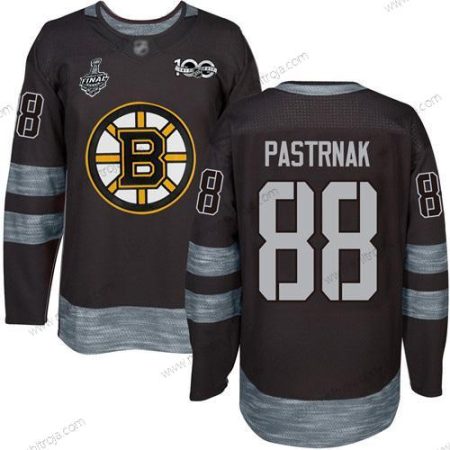 Herrar Boston Bruins #88 David Pastrnak Svart 1917-2017 100th Jubileum 2019 Stanley Cup Final Bound Stitched Hockey Tröjor