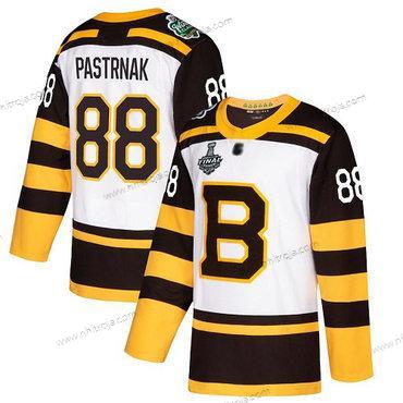 Herrar Boston Bruins #88 David Pastrnak Vit Autentisk 2019 Vinter Klassisk 2019 Stanley Cup Final Bound Stitched Hockey Tröjor