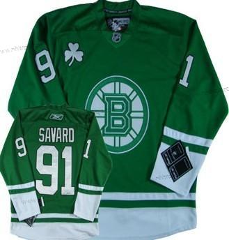 Herrar Boston Bruins #91 Marc Savard St. Patrick’S Day Grön Tröjor