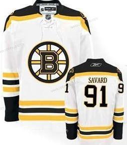 Herrar Boston Bruins #91 Marc Savard Vit Tröjor