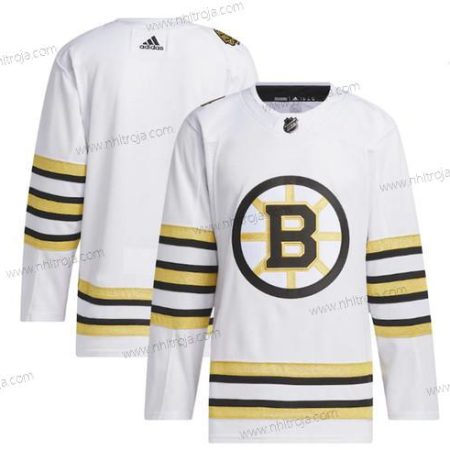 Herrar Boston Bruins Blank Vit 100th Jubileum Primegreen Stitched Tröjor