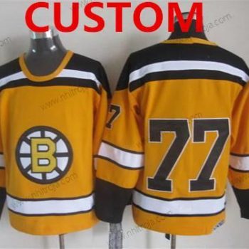 Herrar Boston Bruins Skräddarsydda 1959-60 Gul CCM Vintage Tröjor