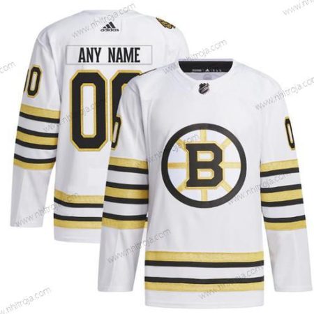 Herrar Boston Bruins Skräddarsydda Vit 100th Jubileum Stitched Tröjor