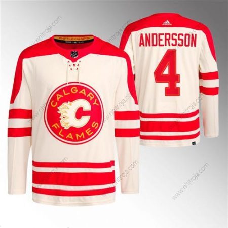 Herrar Calgary Flames #4 Rasmus Andersson 2023 Grädde Klassisk Primegreen Stitched Tröjor