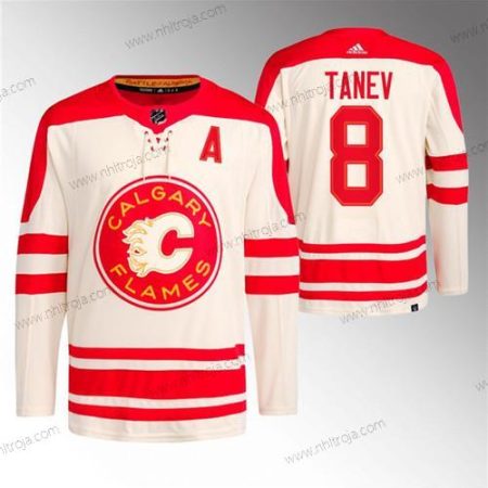 Herrar Calgary Flames #8 Chris Tanev 2023 Grädde Klassisk Primegreen Stitched Tröjor