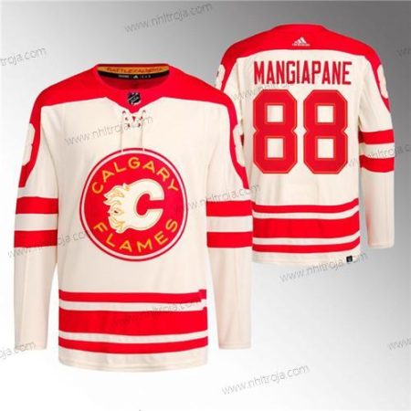 Herrar Calgary Flames #88 Andrew Mangiapane 2023 Grädde Klassisk Primegreen Stitched Tröjor