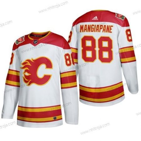 Herrar Calgary Flames #88 Andrew Mangiapane Autentisk 2019 Heritage Klassisk Vit Tröjor