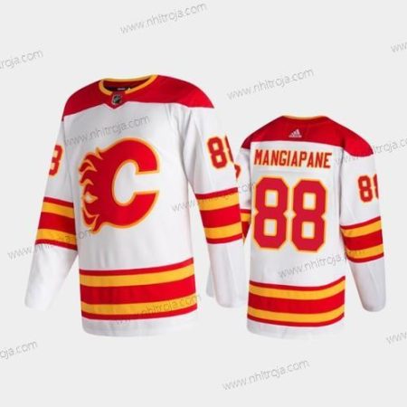 Herrar Calgary Flames #88 Andrew Mangiapane Vit 2020-21 Autentisk Pro Borta Tröjor