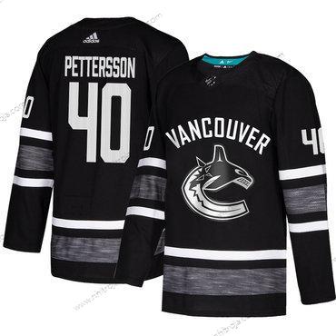 Herrar Canucks #40 Elias Pettersson Svart Autentisk 2019 All-Star Stitched Hockey Tröjor