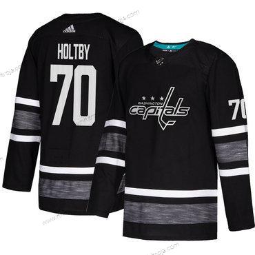 Herrar Capitals #70 Braden Holtby Svart Autentisk 2019 All-Star Stitched Hockey Tröjor