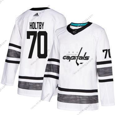 Herrar Capitals #70 Braden Holtby Vit Autentisk 2019 All-Star Stitched Hockey Tröjor