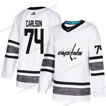 Herrar Capitals #74 John Carlson Vit Autentisk 2019 All-Star Stitched Hockey Tröjor