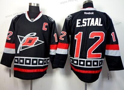 Herrar Carolina Hurricanes #12 Eric Staal Svart Tredje tröjan Tröjor