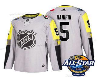 Herrar Carolina Hurricanes #5 Noah Hanifin Grå 2018 NHL All-Star Stitched Ice Hockey Tröjor