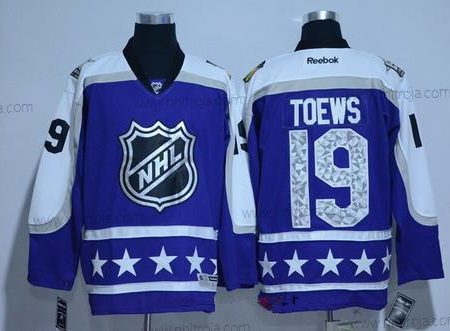 Herrar Central Division Chicago Blackhawks #19 Jonathan Toews Reebok Lila 2017 NHL All-Star Stitched Ice Hockey Tröjor