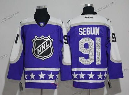 Herrar Central Division Dallas Stars #91 Tyler Seguin Reebok Lila 2017 NHL All-Star Stitched Ice Hockey Tröjor