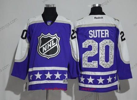 Herrar Central Division Minnesota Wild #20 Ryan Suter Reebok Lila 2017 NHL All-Star Stitched Ice Hockey Tröjor