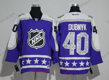 Herrar Central Division Minnesota Wild #40 Devan Dubnyk Reebok Lila 2017 NHL All-Star Stitched Ice Hockey Tröjor