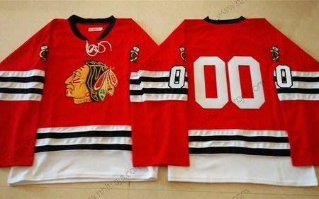 Herrar Chicago Blackhawks #00 Clark Griswold 1960-61 Röd Vintage Tröjor