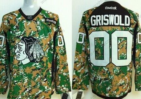 Herrar Chicago Blackhawks #00 Clark Griswold 2014 Camo Tröjor