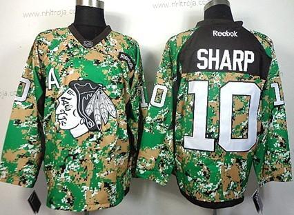 Herrar Chicago Blackhawks #10 Patrick Sharp 2014 Camo Tröjor