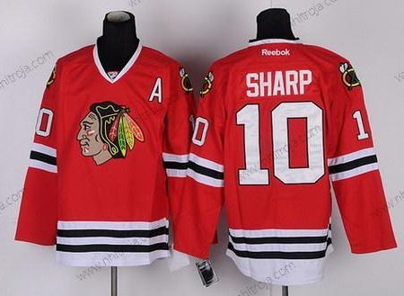 Herrar Chicago Blackhawks #10 Patrick Sharp Röd Tröjor