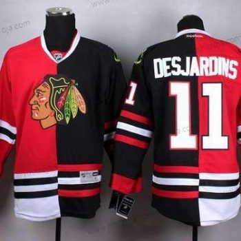 Herrar Chicago Blackhawks #11 Andrew Desjardins Röd #2 Svart Two Tone Tröjor