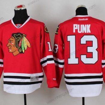 Herrar Chicago Blackhawks #13 Cm Punk Röd Tröjor