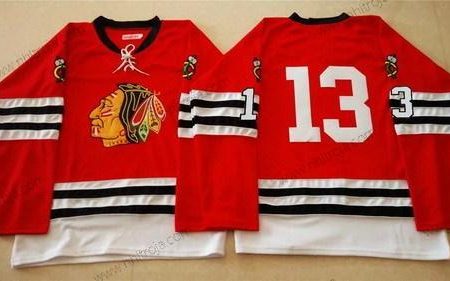 Herrar Chicago Blackhawks #13 Daniel Carcillo 1960-61 Röd Vintage Tröjor