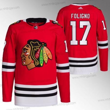 Herrar Chicago Blackhawks #17 Nick Foligno Röd Stitched Hockey Tröjor