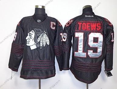 Herrar Chicago Blackhawks #19 Jonathan Toews 2013 Svart Ice Tröjor