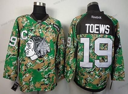 Herrar Chicago Blackhawks #19 Jonathan Toews 2014 Camo Tröjor