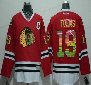 Herrar Chicago Blackhawks #19 Jonathan Toews Reebok Röd Colored NHL Tröjor