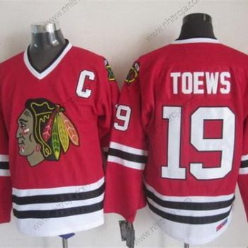 Herrar Chicago Blackhawks #19 Jonathan Toews Röd Retro CCM Tröjor