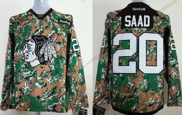 Herrar Chicago Blackhawks #20 Brandon Saad 2014 Camo Tröjor