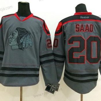 Herrar Chicago Blackhawks #20 Brandon Saad Charcoal Grå Tröjor