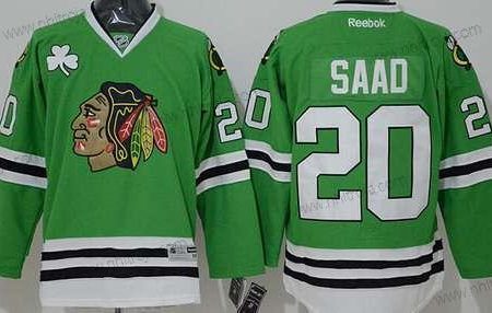 Herrar Chicago Blackhawks #20 Brandon Saad Grön Tröjor