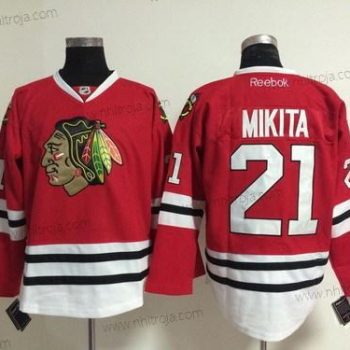 Herrar Chicago Blackhawks #21 Stan Mikita Röd Tröjor