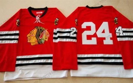 Herrar Chicago Blackhawks #24 Martin Havlat 1960-61 Röd Vintage Tröjor