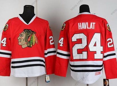 Herrar Chicago Blackhawks #24 Martin Havlat Röd Retro CCM Tröjor