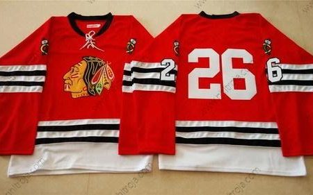 Herrar Chicago Blackhawks #26 Michal Handzus 1960-61 Röd Vintage Tröjor