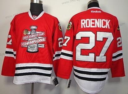 Herrar Chicago Blackhawks #27 Jeremy Roenick 2013 Champions Commemorate Röd Tröjor