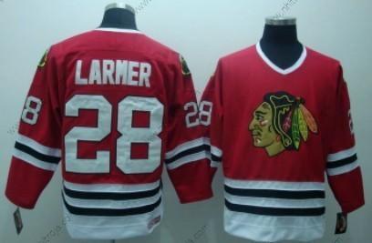 Herrar Chicago Blackhawks #28 Steve Larmer Röd Retro CCM Tröjor